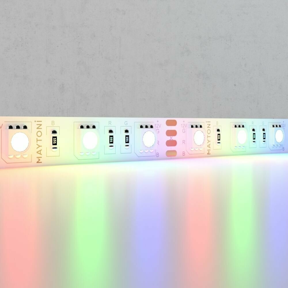 5м. Светодиодная лента RGB, 14,4W, 12V, 60LED, IP20 Led strip Maytoni 10134 - фото №6