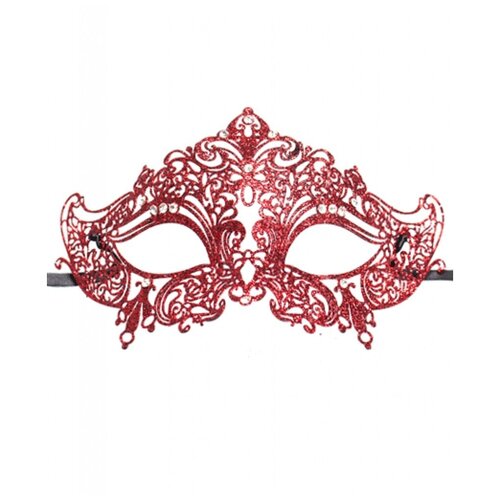 Венецианская красная маска Giglietto (4667) красная маска colombina pavone 4658