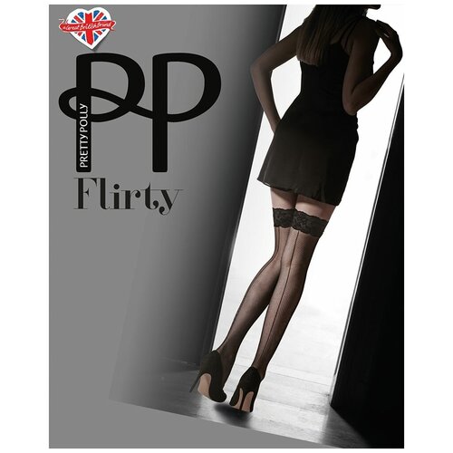 Чулки Pretty Polly, 20 den, размер one size, черный чулки pretty polly размер s l коричневый