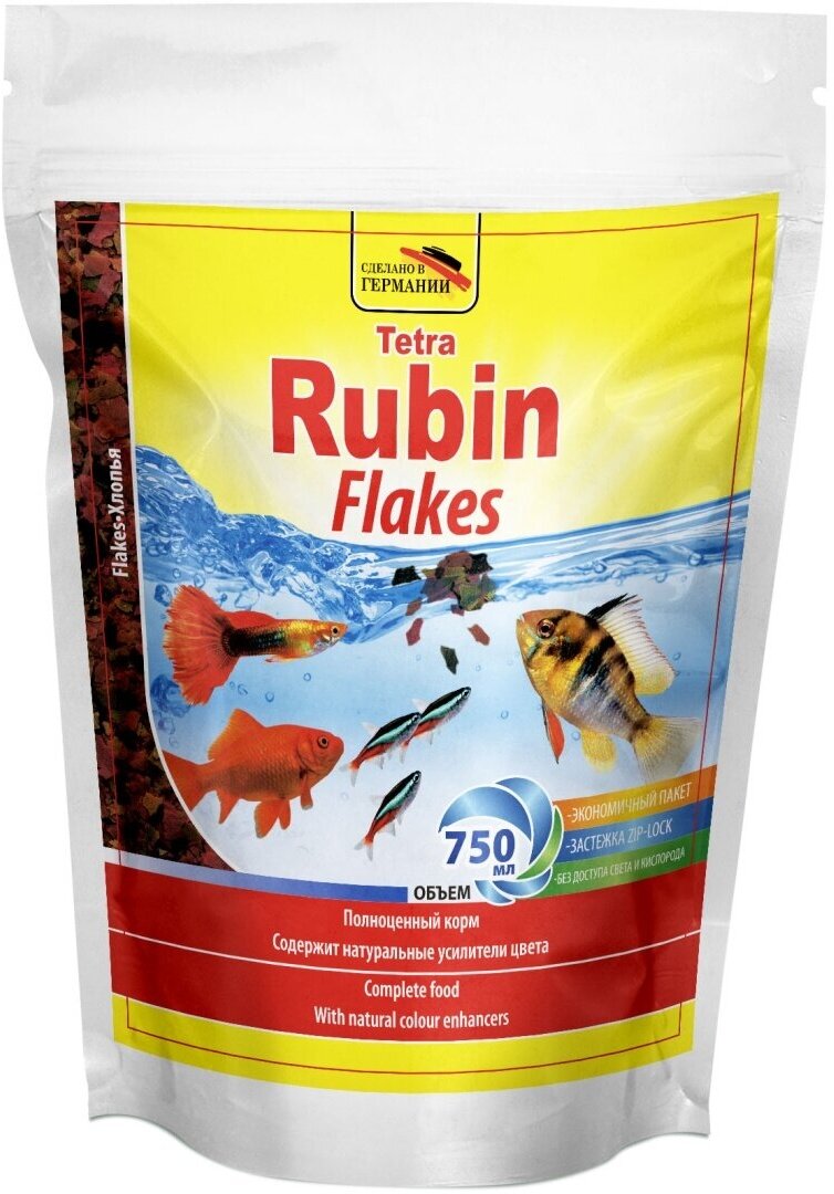 Корм для рыб Tetra Rubin Flakes 750мл хлопья (эконом пакет)