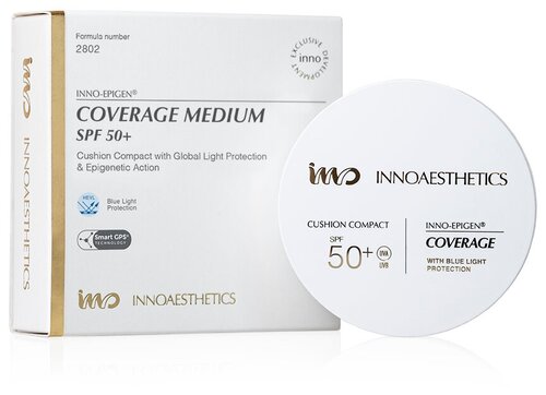 INNO-DERMA Солнцезащитный крем-пудра Эпиген UVP 50+ (EPIGEN COVERAGE MEDIUM) 14 г