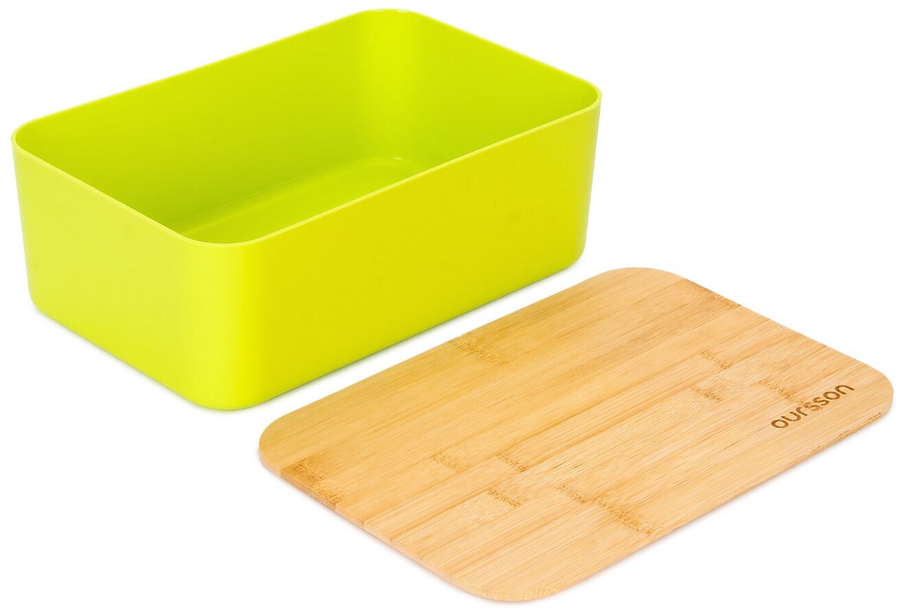 Хлебница с крышкой-доской, сухарница пластиковая, контейнер для хранения, разделочная доска для хлеба, многофункциональный бокс, зеленый - фотография № 3
