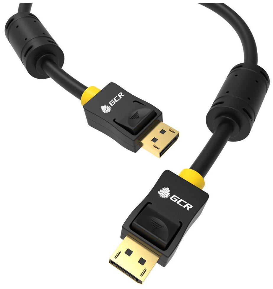 Кабель GCR PROF 1.0 метр DisplayPort v1.4 8 K 60Hz 4 K 165Hz черный ферритовые кольца (7753961)