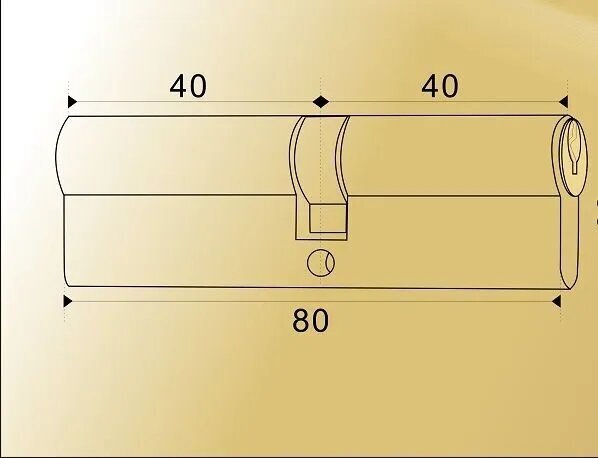 Комплект замка с ручкой Vintare для калитки RAL8017 личинка 80 мм (ключ-ключ) - фотография № 5