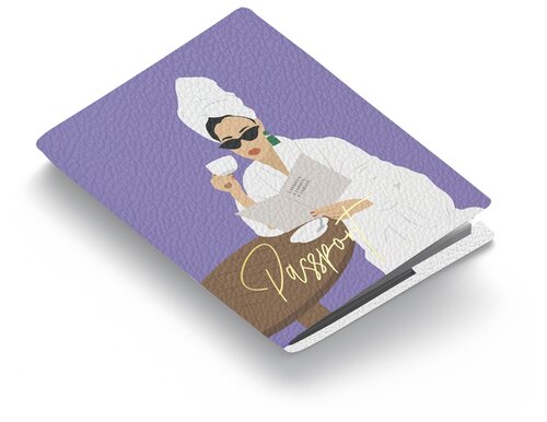 Обложка для паспорта OfficeSpace, фиолетовый, мультиколор