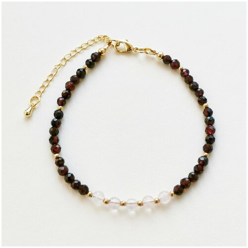 Браслет из Граната и Розового кварца 092801 19