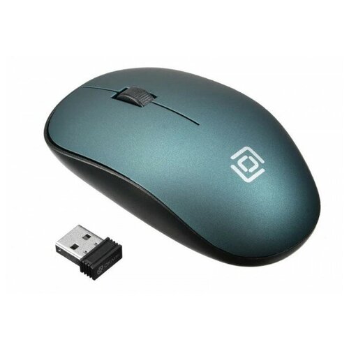 Мышь беспроводная Oklick 515MW чёрный зелёный USB радиоканал 47300₽