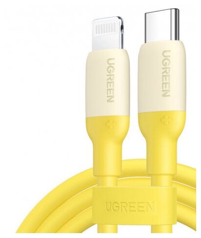 Кабель Ugreen USB-C - Lightning, 1 м, желтый
