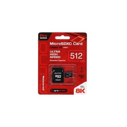 Карта памяти QUMO microSDXC 512 ГБ (QM512GMICSDXC10U3)