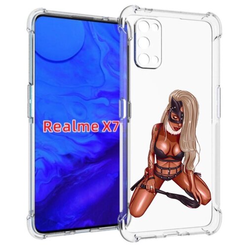 Чехол задняя-панель-накладка-бампер MyPads плохая-девушка женский для Realme X7
