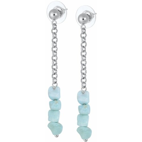 Серьги Koshika ларимар голубой серебряный бирюзовый 1650₽