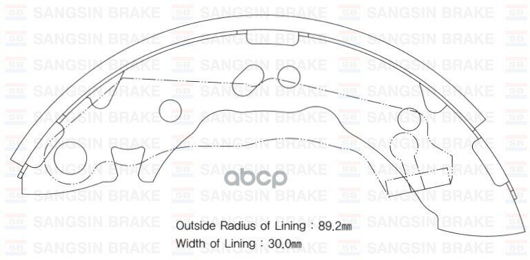 Колодки Тормозные Барабанные Sangsin brake арт. SA062