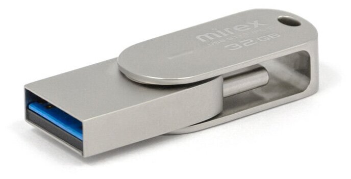 Накопитель USB 3.1 32GB Mirex OTG, Type-C, металл - фото №1