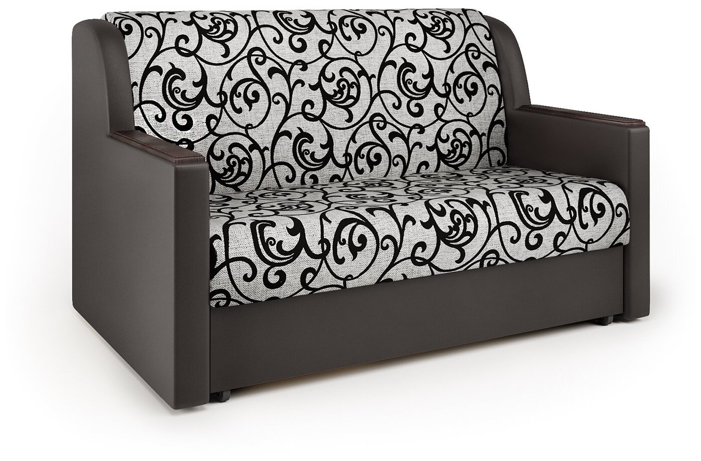 фото Диван аккордеон Аккорд Д 160 рогожка латте и экокожа беж