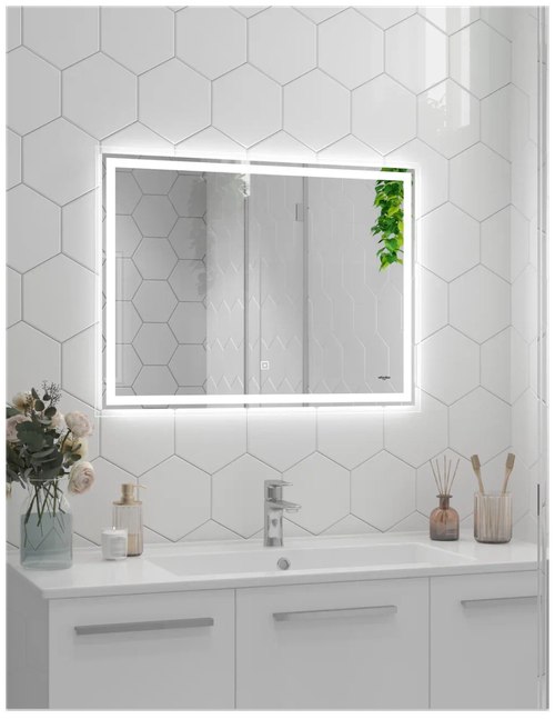 Зеркало для ванной с LED подсветкой, сенсором Reflection Pretty 800x600 RF5121PR