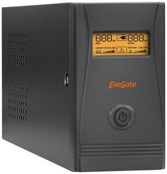 ИБП ExeGate Ep285478rus Power Smart Ulb-850.lcd.avr.euro.rj.usb <850va/480w, Lcd, Avr, 2 евророзетки
