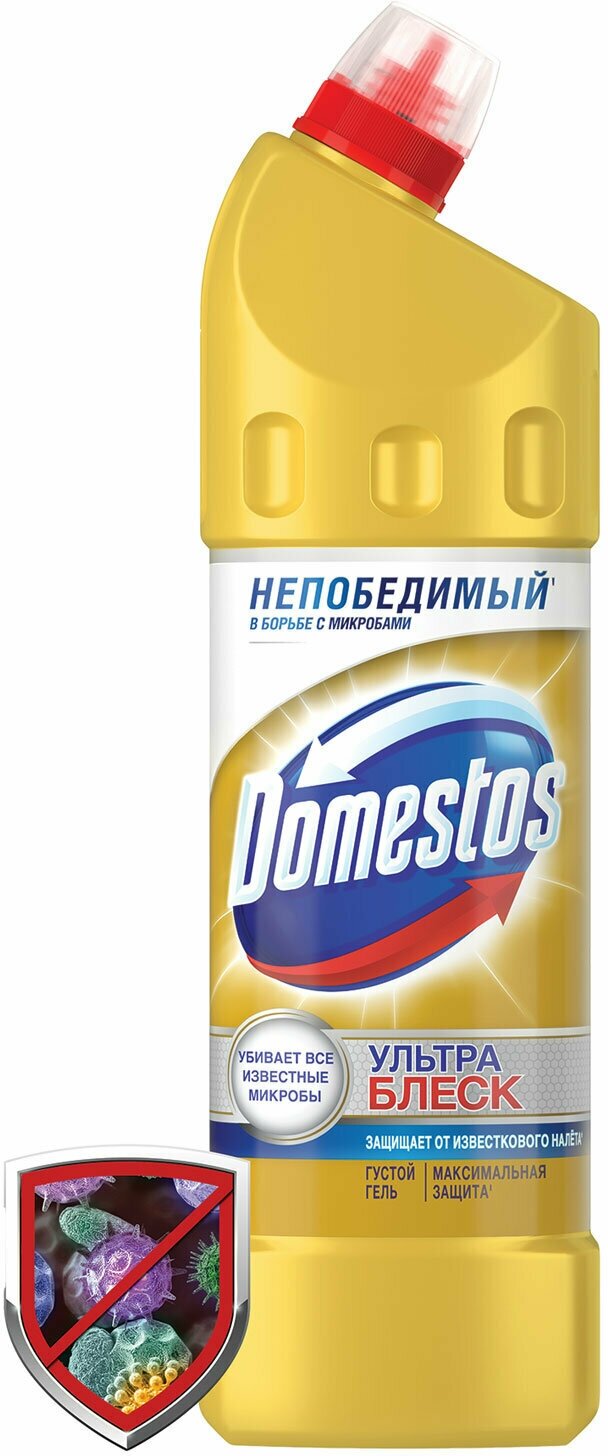 Средство для уборки туалета 1 л, DOMESTOS (Доместос) "Ультра Блеск", гель, 67068933