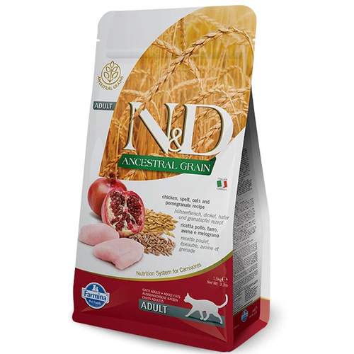 Farmina N&D Adult Low Grain низкозерновой для кошек курица и гранат 300гр