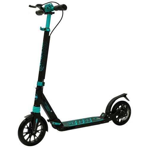 Самокат Sportsbaby Городской самокат Sportsbaby City Scooter Disk Brake MS-108 черно-бирюзовый городской самокат взрослый городской подростковый белый urban scooter brake