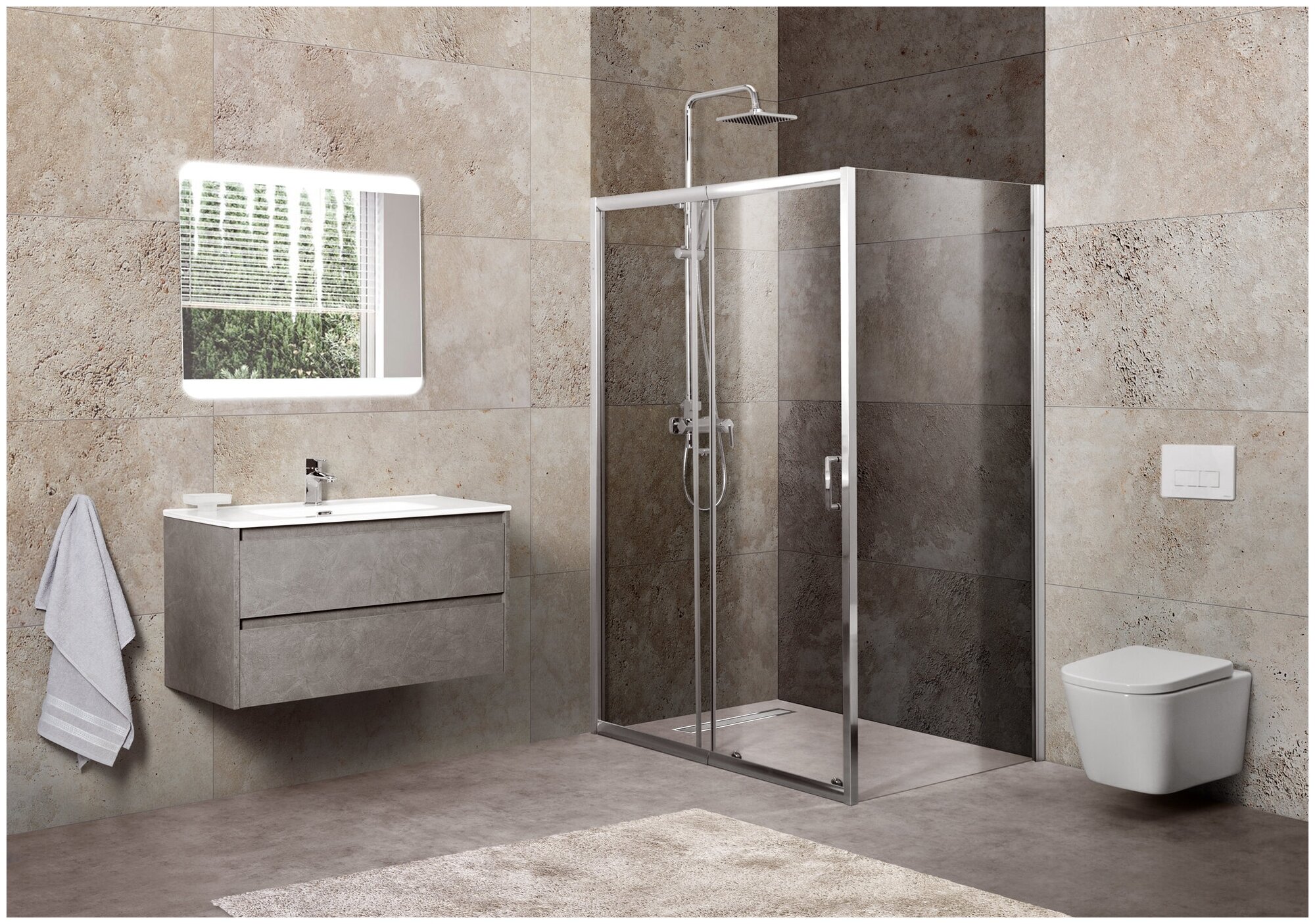 Душевой уголок BelBagno UNIQUE-AH-1-120/135-90-C-Cr 1200x900x1900 - фотография № 7