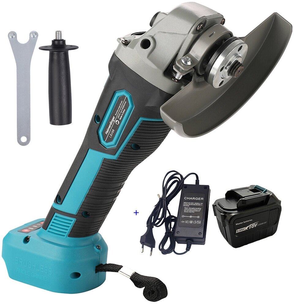 фото Бесщеточная аккумуляторная угловая шлифовальная машина Heimerdinger 18 В