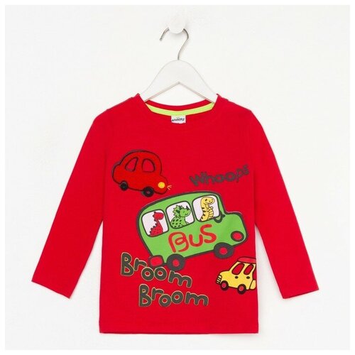 фото Лонгслив для мальчика, цвет красный, рост 80 bebus
