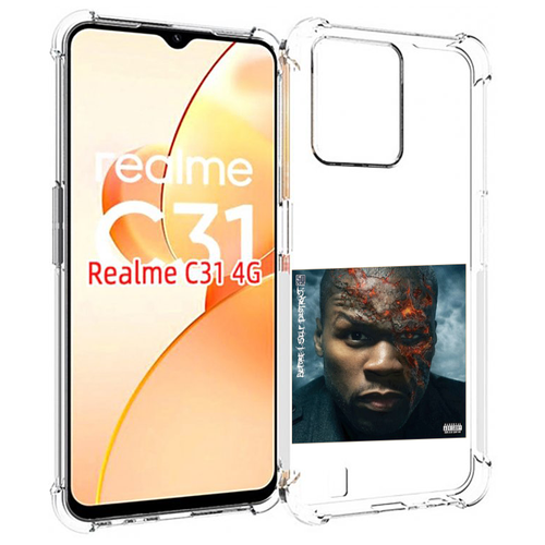 Чехол MyPads 50 Cent - Before I Self Destruct мужской для OPPO Realme C31 задняя-панель-накладка-бампер