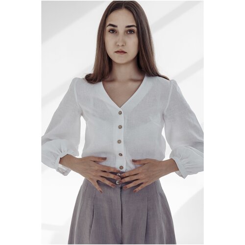 фото Блуза kinfolk clothes, размер l 48-50, белый