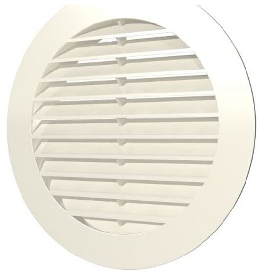 Решетка Era 16РКН Ivory наружная вентиляционная круглая D200 с фланцем D160, ASA
