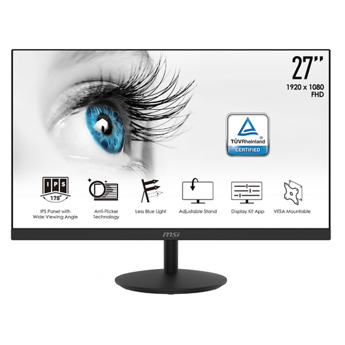 фото 27" монитор msi pro mp271, 1920x1080, 60 гц, ips, черный