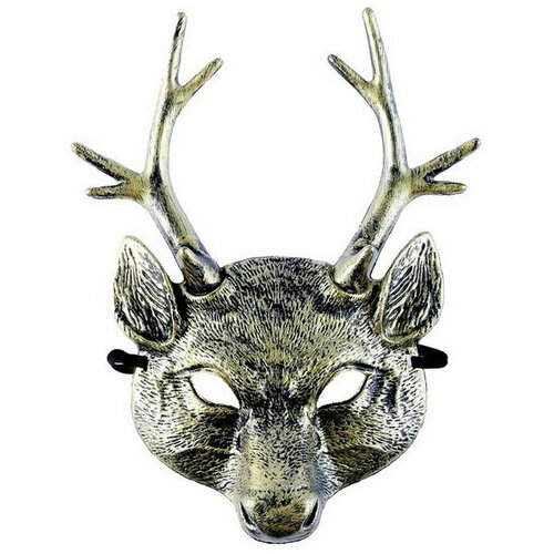 фото Карнавальная маска "олень", цвет золотой сима-ленд