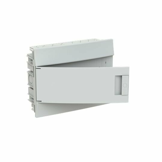 Распределительный шкаф ABB Mistral41 12 мод., IP41, встраиваемый, термопласт, белая дверь, с клеммами 1SLM004102A1103 - фотография № 2