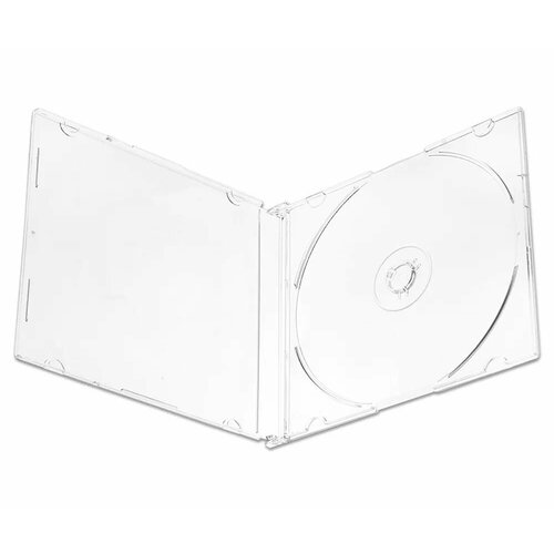 Бокс для CD диска Slim 5 мм, прозрачный, 1 штука CD Slim Box Clear на 1 компакт диск