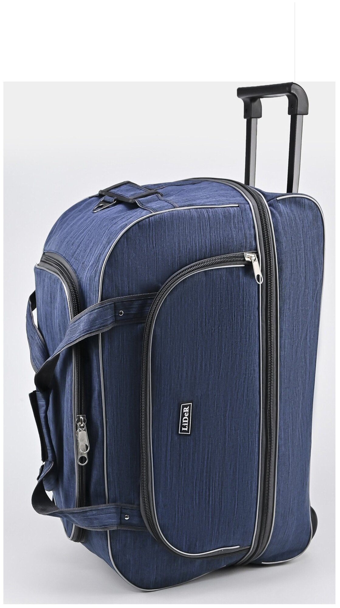 Дорожная сумка на колесах c раздвижкой, чемодан тележка для путешествий, мужская женская - фотография № 7