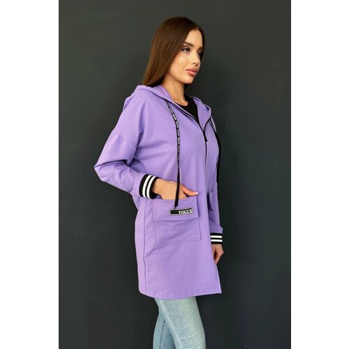 фото Толстовка натали, размер 48, фиолетовый