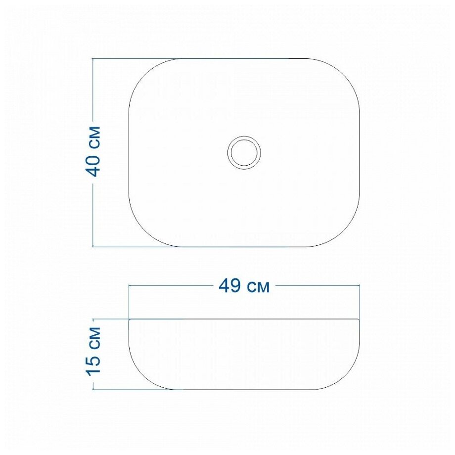 Раковина Teymi Solli 50 artceramic, накладная, белая T50204 - фотография № 3