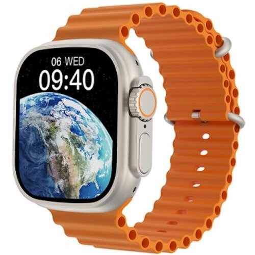 Смарт-часы WiWU SW01 Ultra, спортивные, водонепроницаемые IP68, оранжевый
