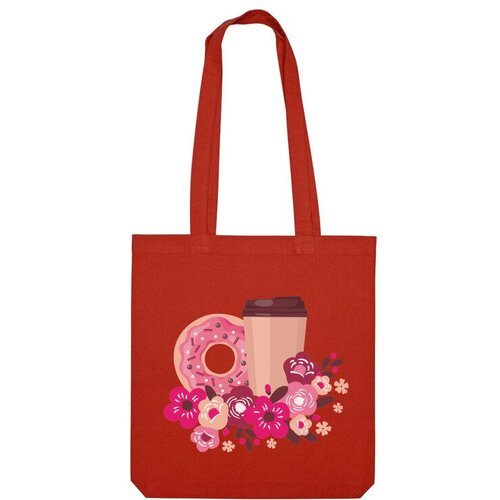 Сумка шоппер Us Basic, красный printio сумка розовые цветы