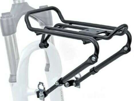 Багажник на велосипед алюминиевый, передний, крепление к тормозам V-брейк, алюминиевый