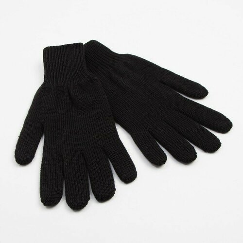 Перчатки Бараноwool, черный перчатки бараноwool размер универсальный голубой