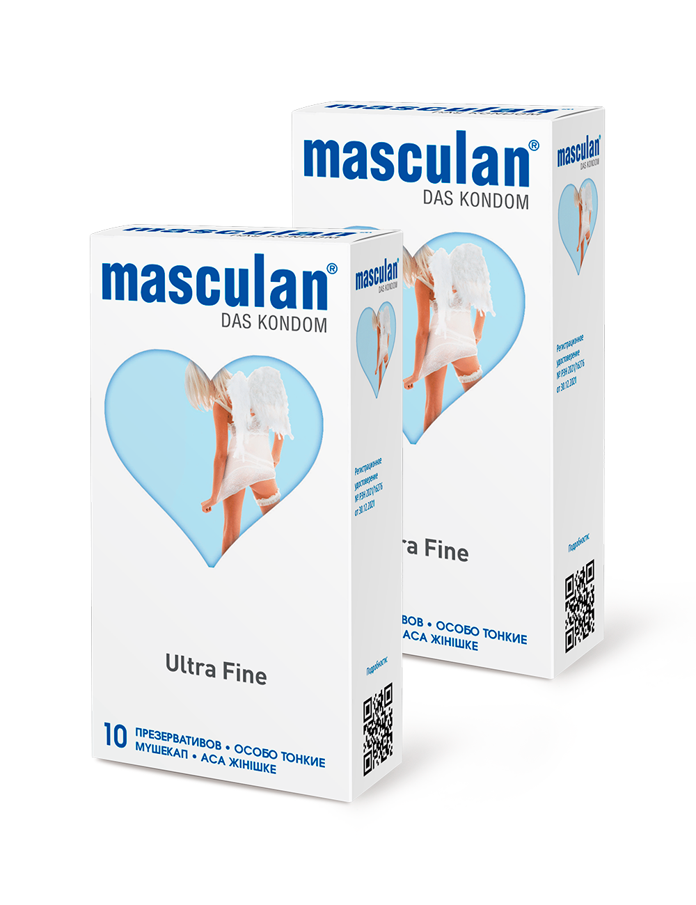 Презервативы Masculan Ultra Fine №10 4 упаковки + смазка в подарок (40 презервативов Маскулан особо тонкие прозрачные с обильной смазкой)