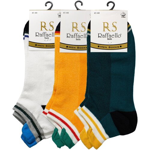 Носки Raffaello Socks, 3 пары, размер 41-44, белый, зеленый, желтый носки raffaello socks 3 пары размер 41 44 зеленый