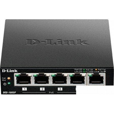 Коммутатор D-Link DES-1005P/B1A