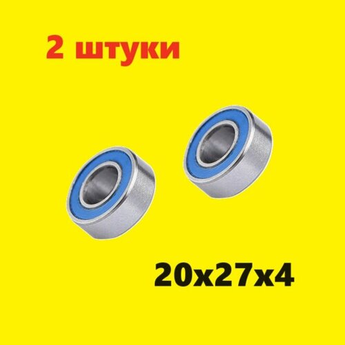 Подшипники 20x27x4 мм, 2 шт TRA5182 - закрытый подшипник, размер 20х27х4 mm миллиметров 61704 6704ZZ 6704-2RS 6704 F6704ZZ F6704 61704-ZZ