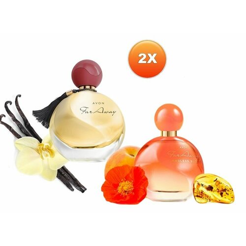 avon парфюмерная вода far away endless sun новинка 2023 AVON Коллекция Far Away + Far Away Endless Sun парфюмерная женская вода, 2 шт* 50 мл