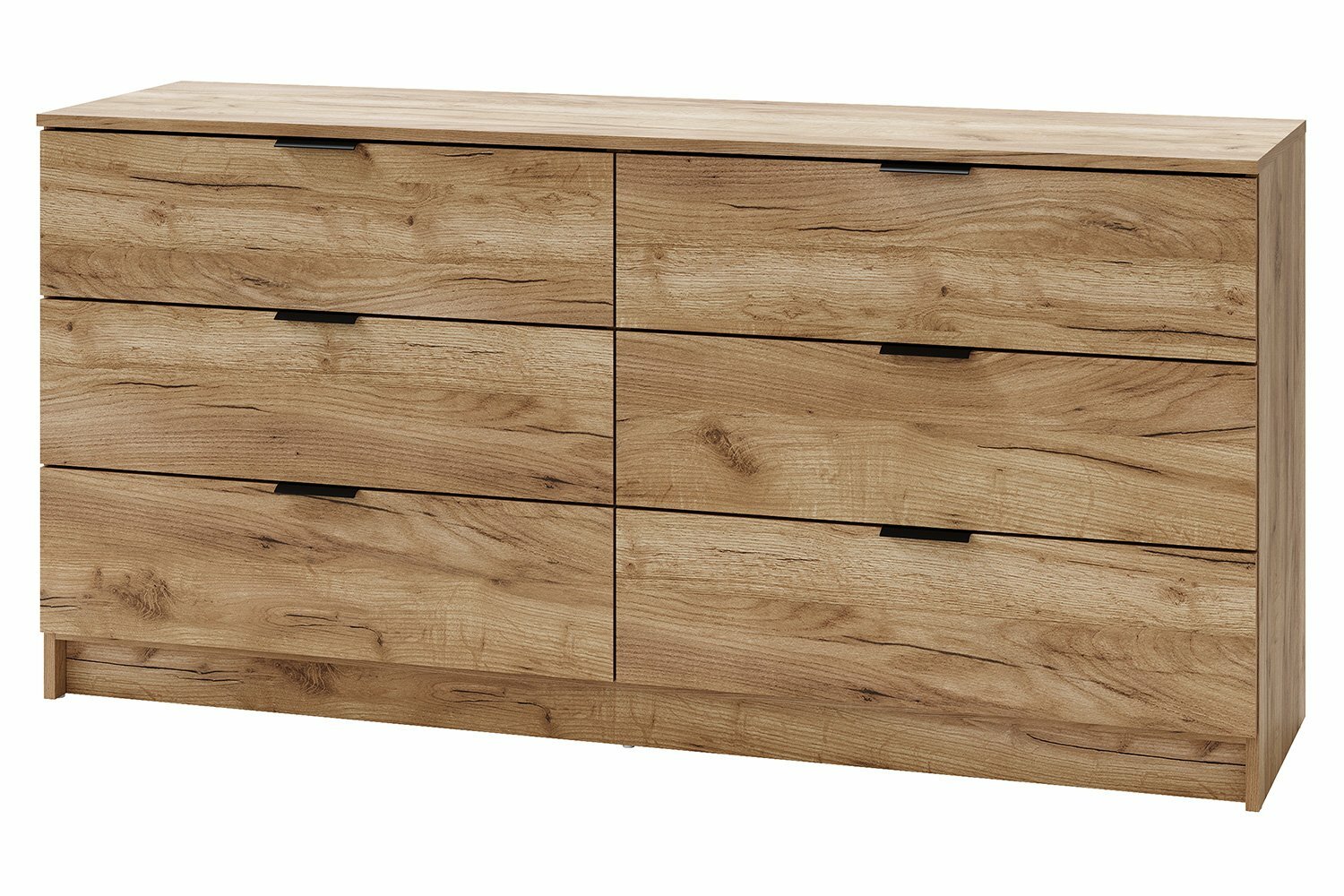 фото Комод с 6 ящиками 1600 Лофт, дуб табачный крафт