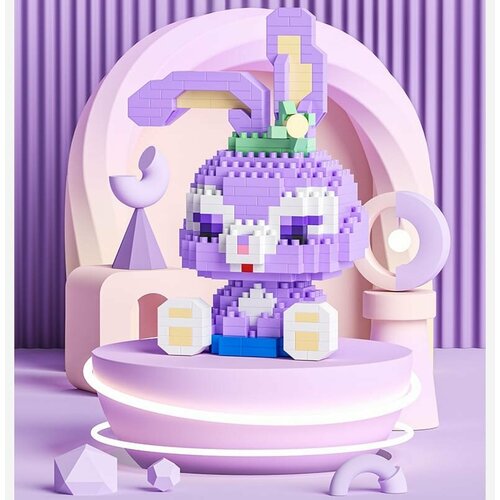 3 D Конструктор детский по типу лего фигурка Зайчик из миниблоков 420₽