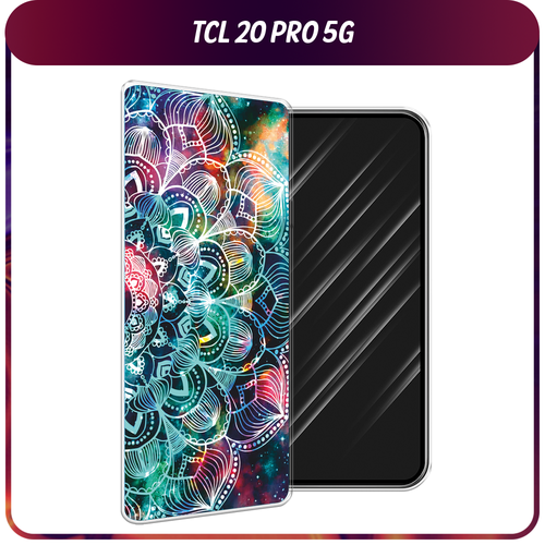 Силиконовый чехол на TCL 20 Pro 5G / ТСЛ 20 Про 5G Мандала космос силиконовый чехол на tcl 20 pro 5g тсл 20 про 5g молния