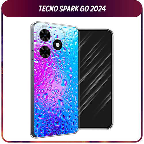 Силиконовый чехол на Tecno Spark Go 2024/Spark 20C / Текно Спарк Го 2024/Спарк 20C Капли на стекле силиконовый чехол на tecno spark go 2024 spark 20c текно спарк го 2024 спарк 20c зеленый карбон