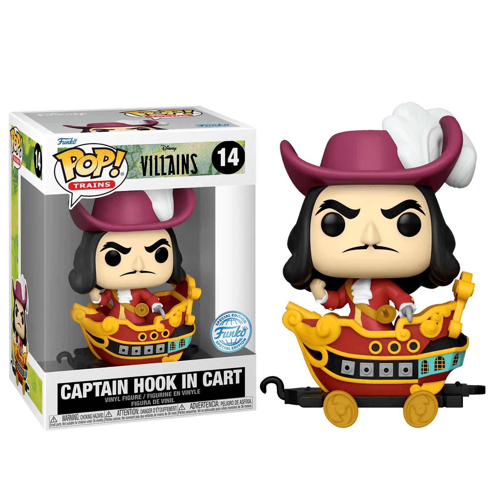 Фигурка POP Captain Hook in Cart Trains (Эксклюзив Funko Shop) из серии Disney Villains 14